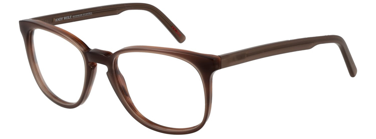 Montura óptica rectangular en acetato marrón