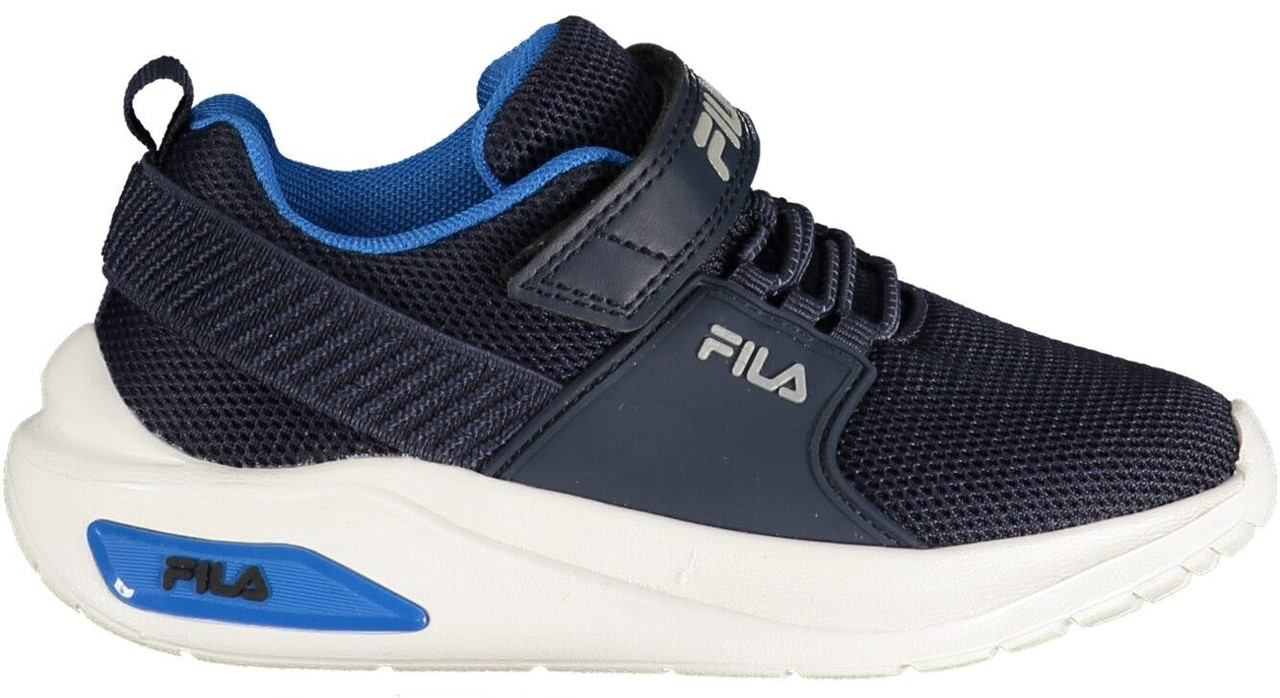 Zapatillas infantiles con tira adherente y elásticos, azul