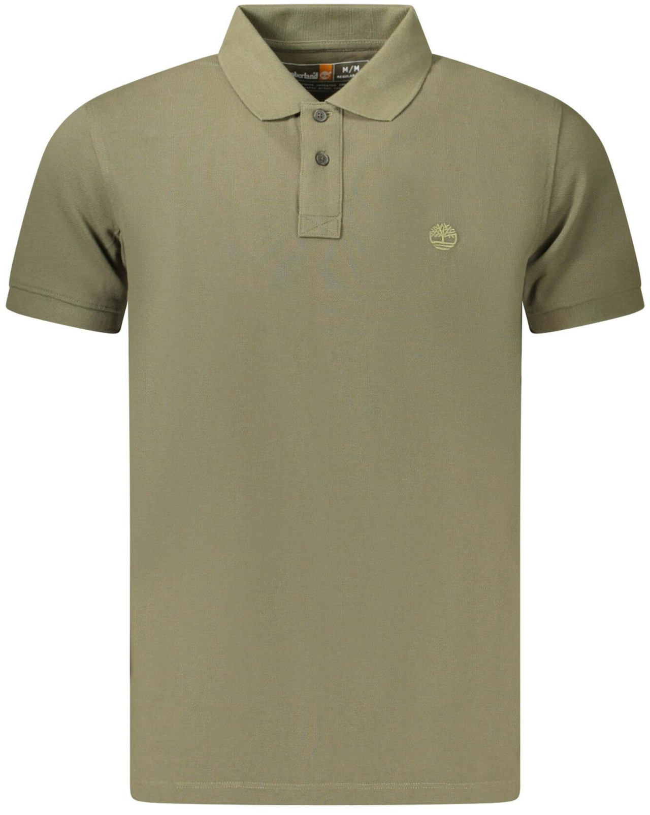 Polo de manga corta en algodón orgánico verde
