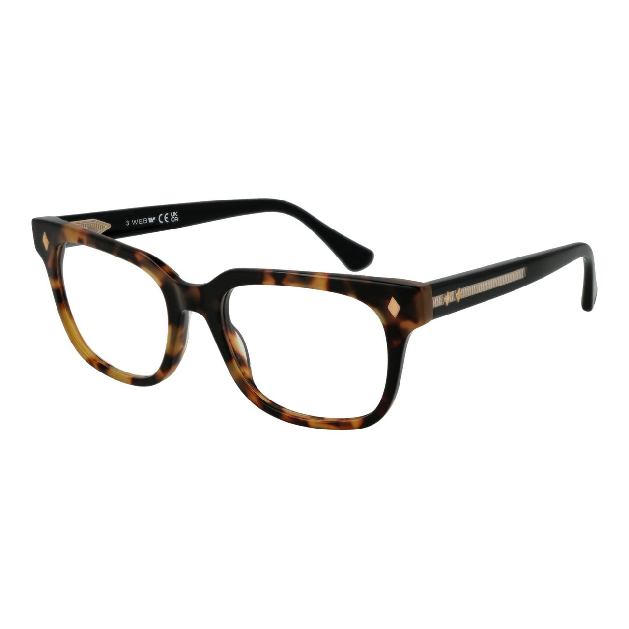 Rectangular acetate optical frame brown