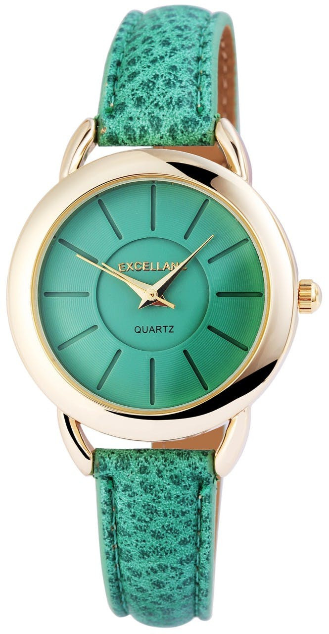 Analogue watch with synthetic leather strap