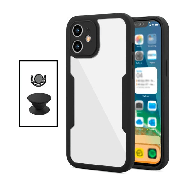Funda 360 Anti-impactos para iPhone 11 con GripHolder y Soporte - Negro