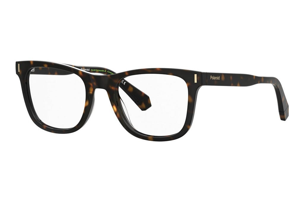 Rectangular brown full-rim optical frame with pouch