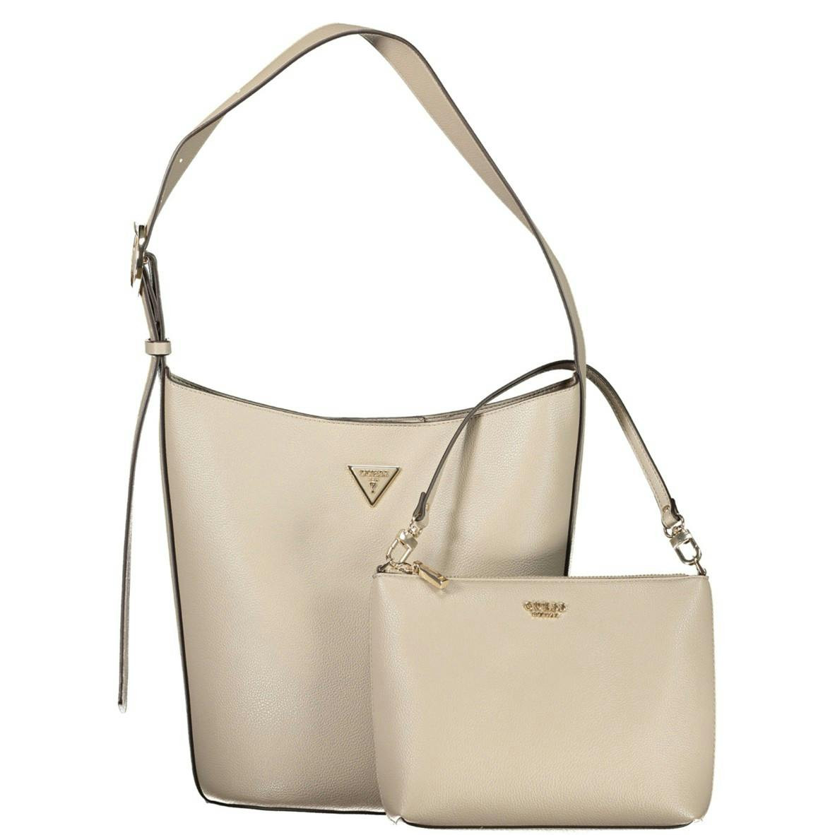 Bolso Meridian II beige con asa ajustable y bolsa interior extraíble