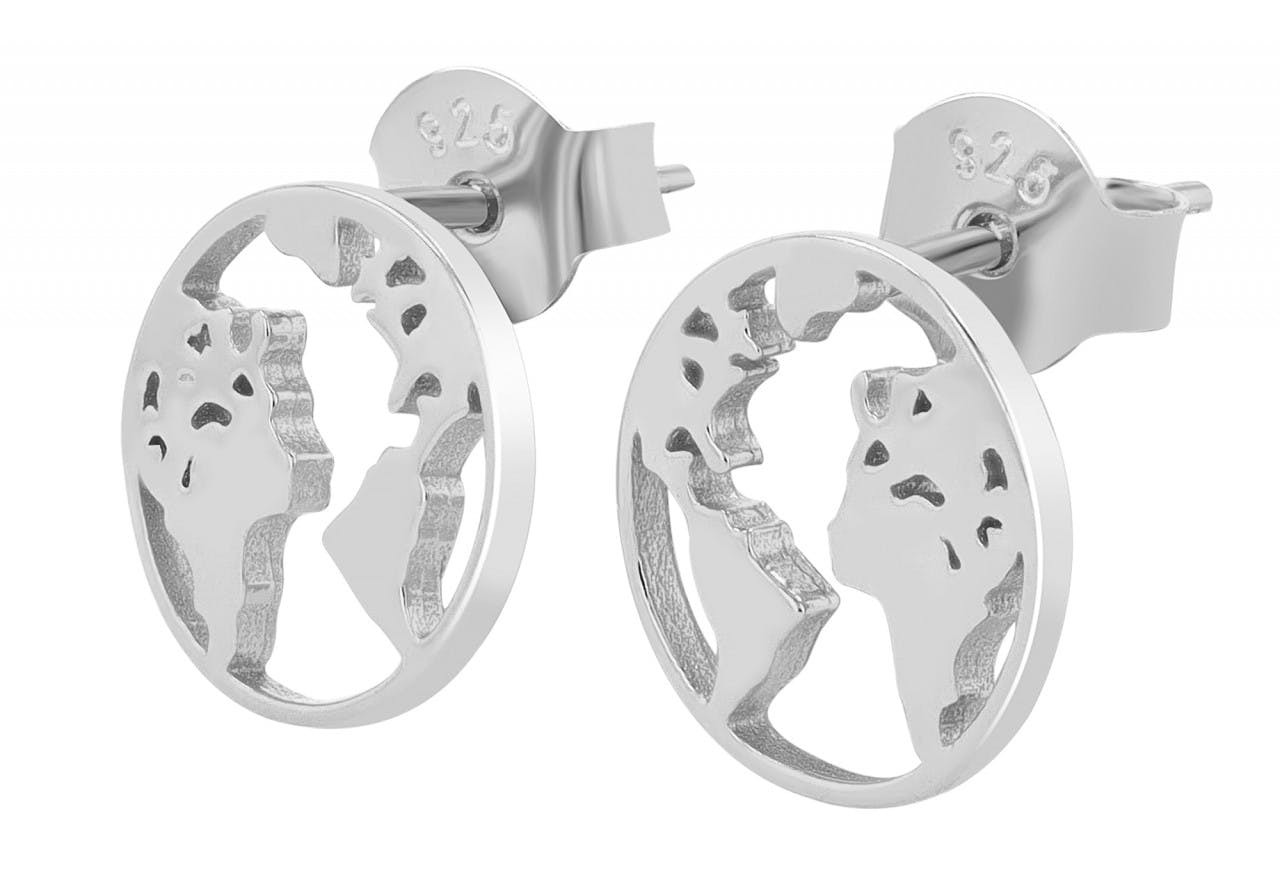 Pendientes Odin en plata de ley 925 con circonitas y baño de rodio