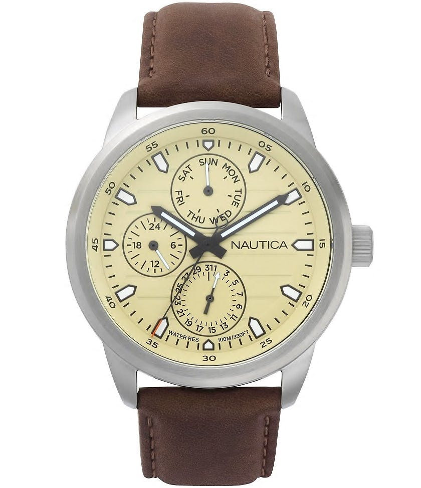 Reloj Forbell Quartz con caja de acero y correa de piel
