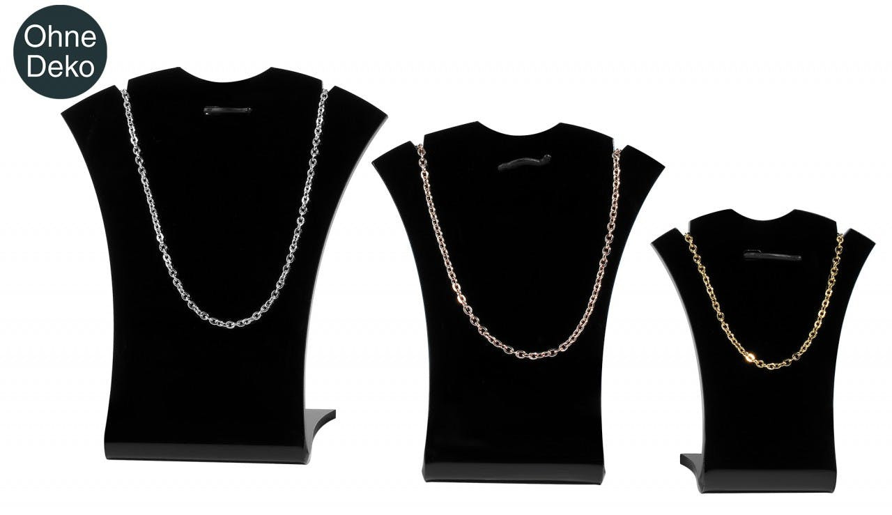 Acrylic necklace display set 3 pieces