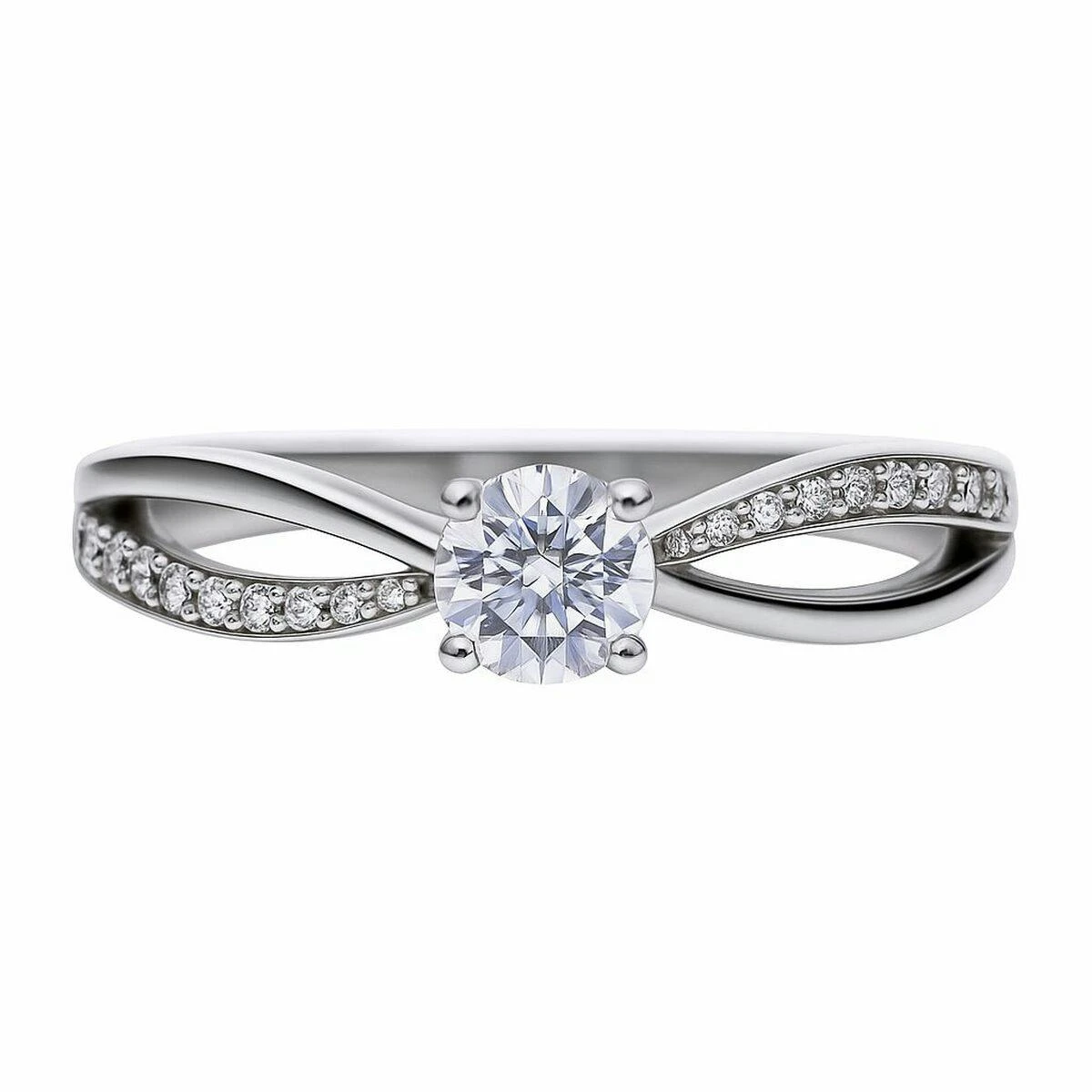 Sterling silver ring with zirconia