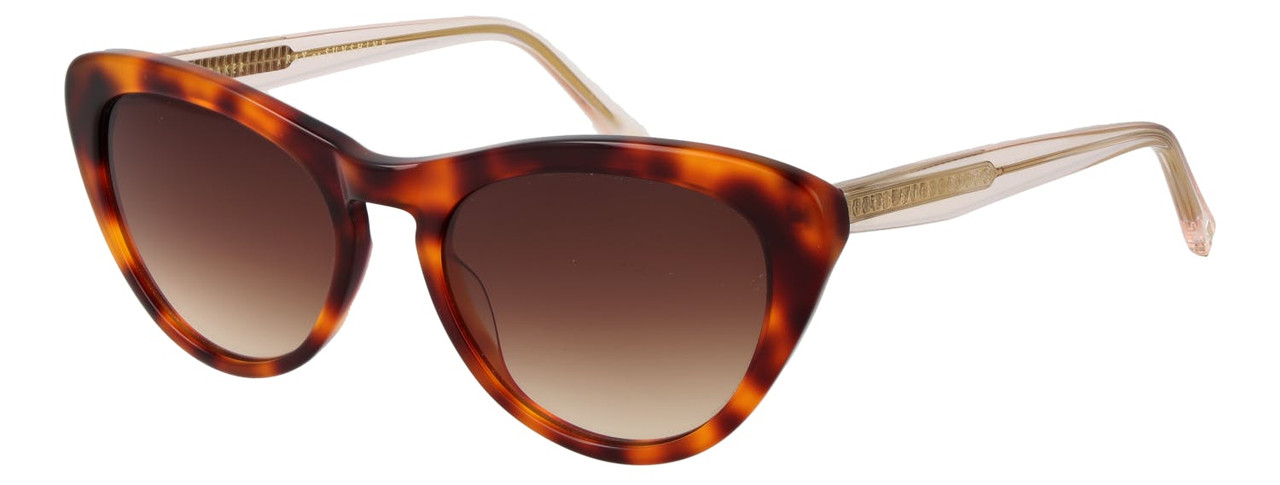 Gafas de sol cat-eye de acetato con lentes marrón degradado