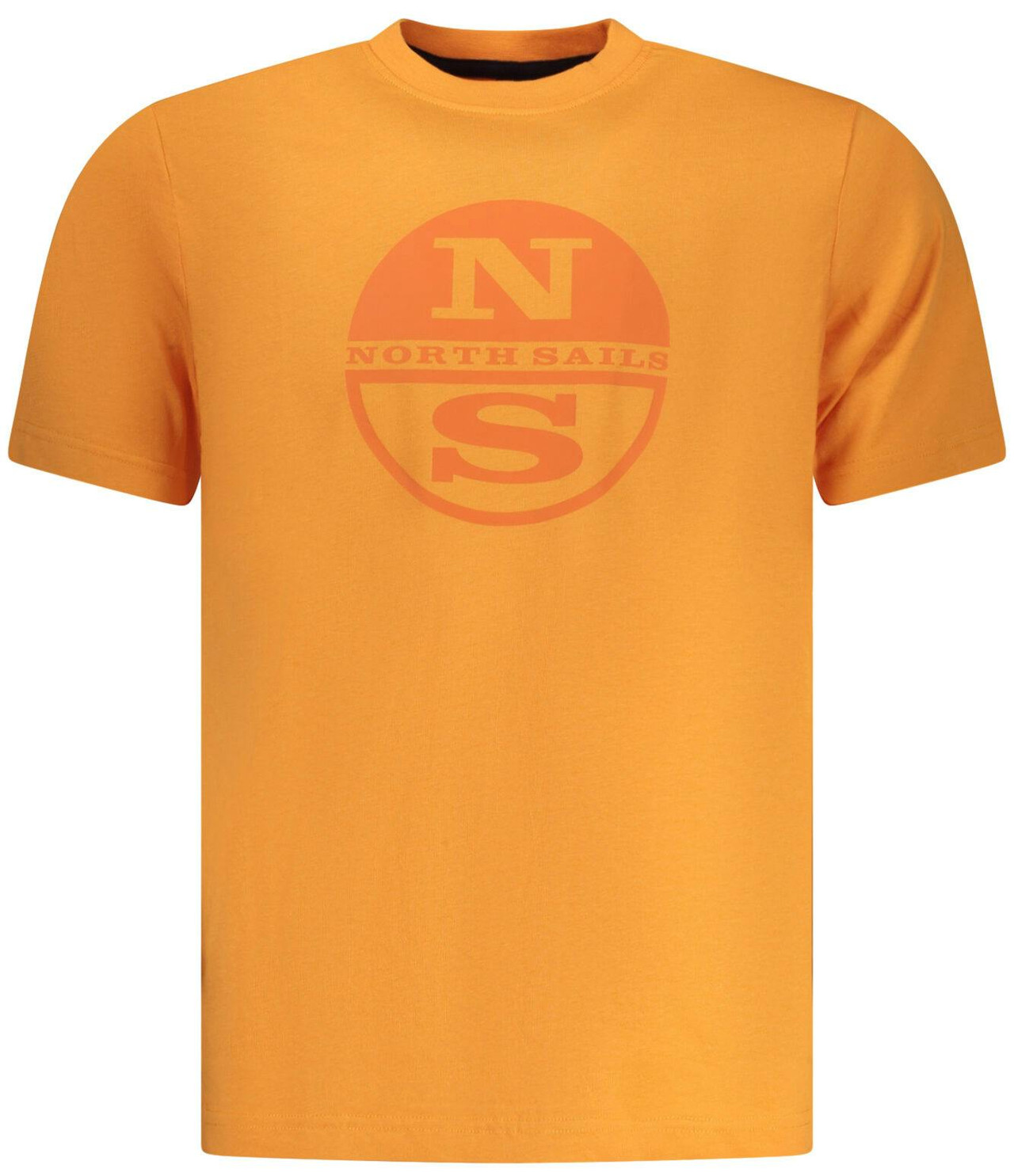 Camiseta de algodón con cuello redondo y estampado