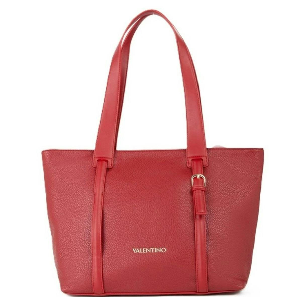 Bolso de hombro rojo en poliuretano reciclado