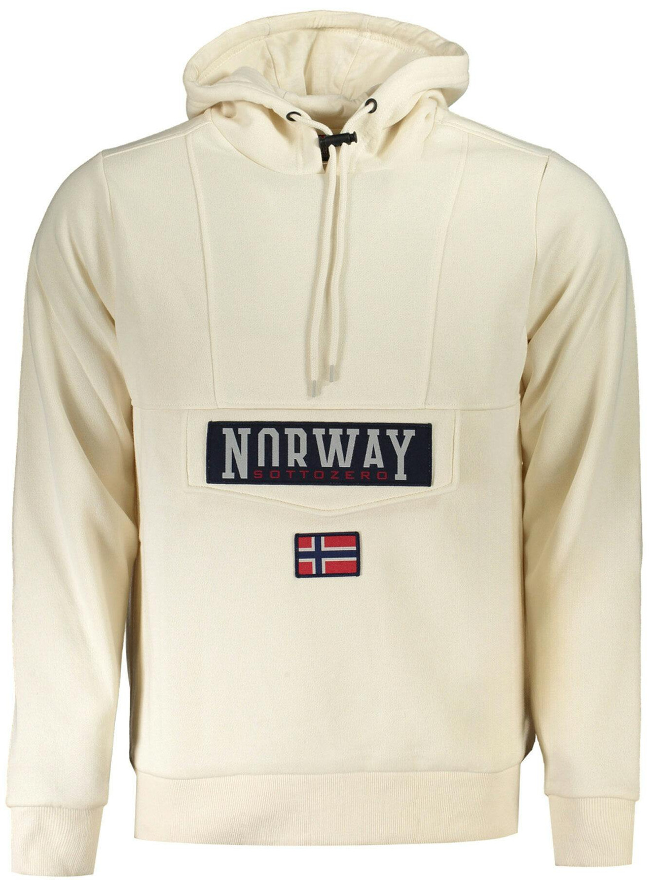 Sudadera con capucha en algodón y poliéster beige