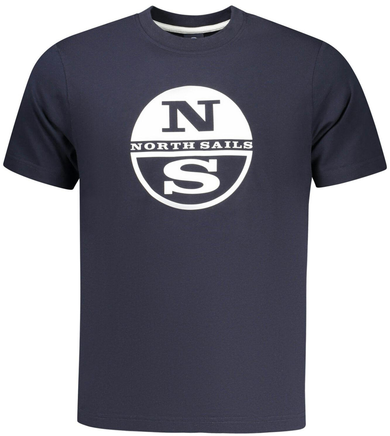 Men's short-sleeve cotton T-shirt with logo navy