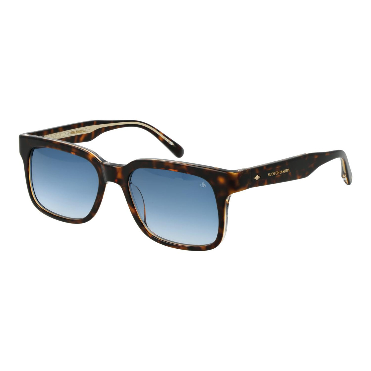 Gafas de sol cuadradas marrones en acetato con protección 100% UVA/UVB