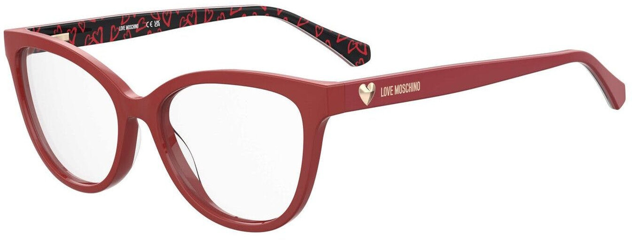 Montura óptica ojo de gato rojo en acetato con funda