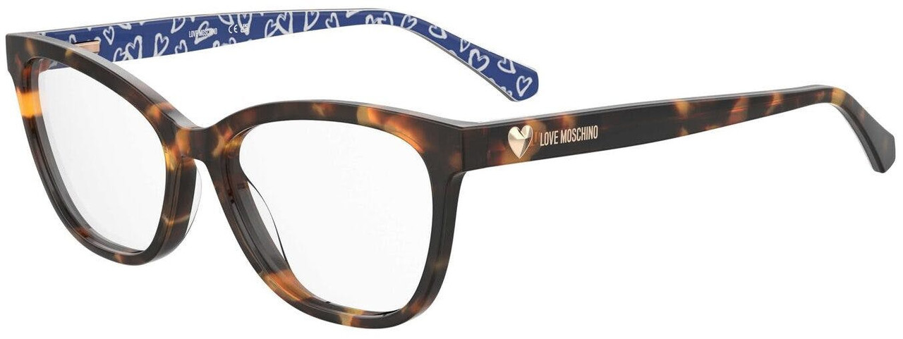 Montura óptica rectangular acetato marrón Moschino Love