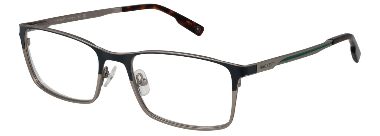 Rectangular metal optical frame grey with case