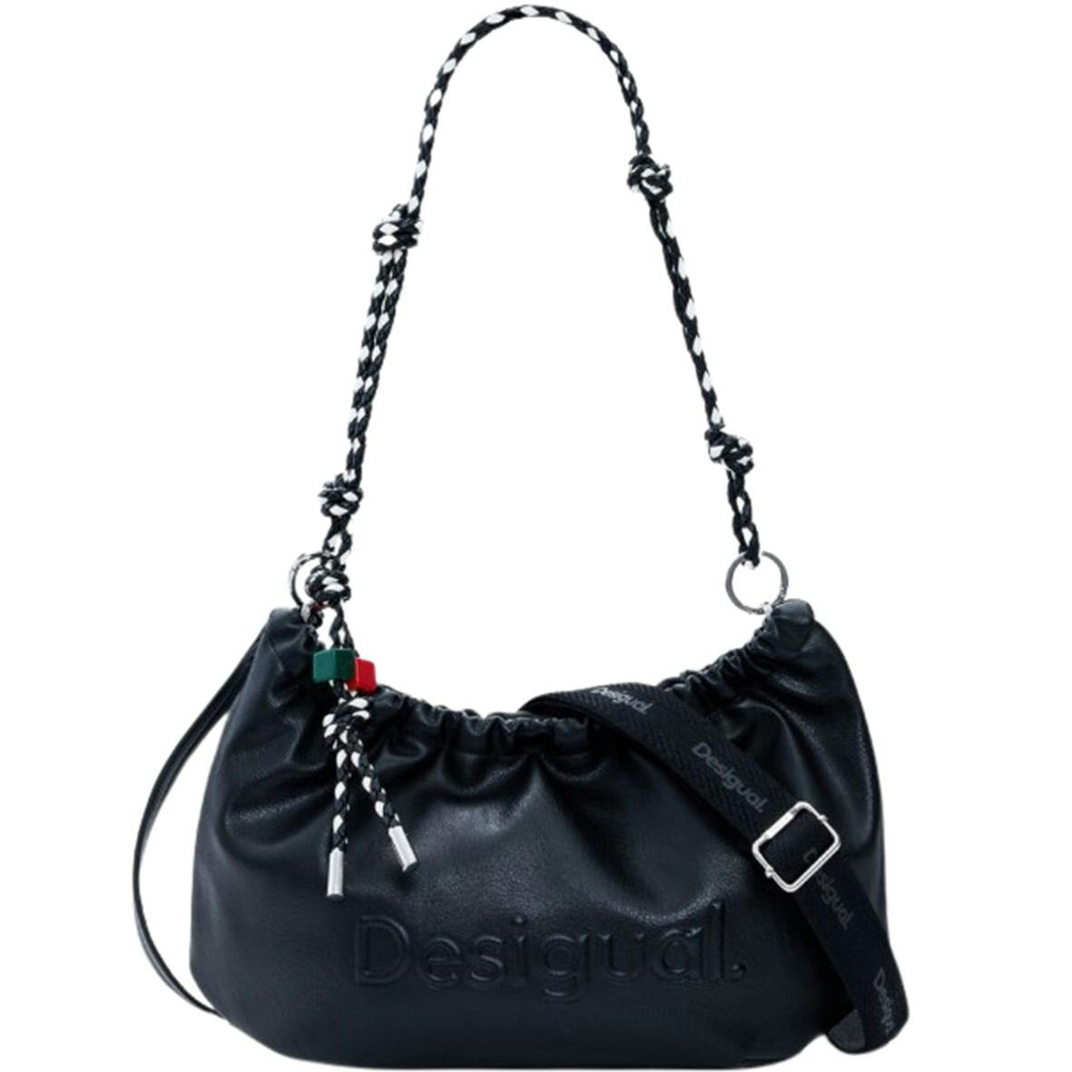 Waverly polyurethane black bag with partial logo
