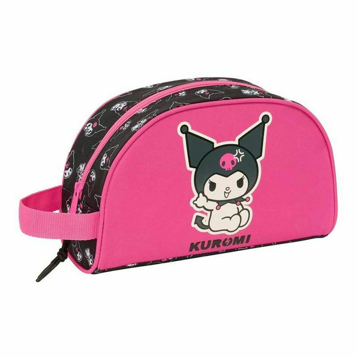 Neceser escolar Kuromi en poliéster con bolsillo interior y cierre doble