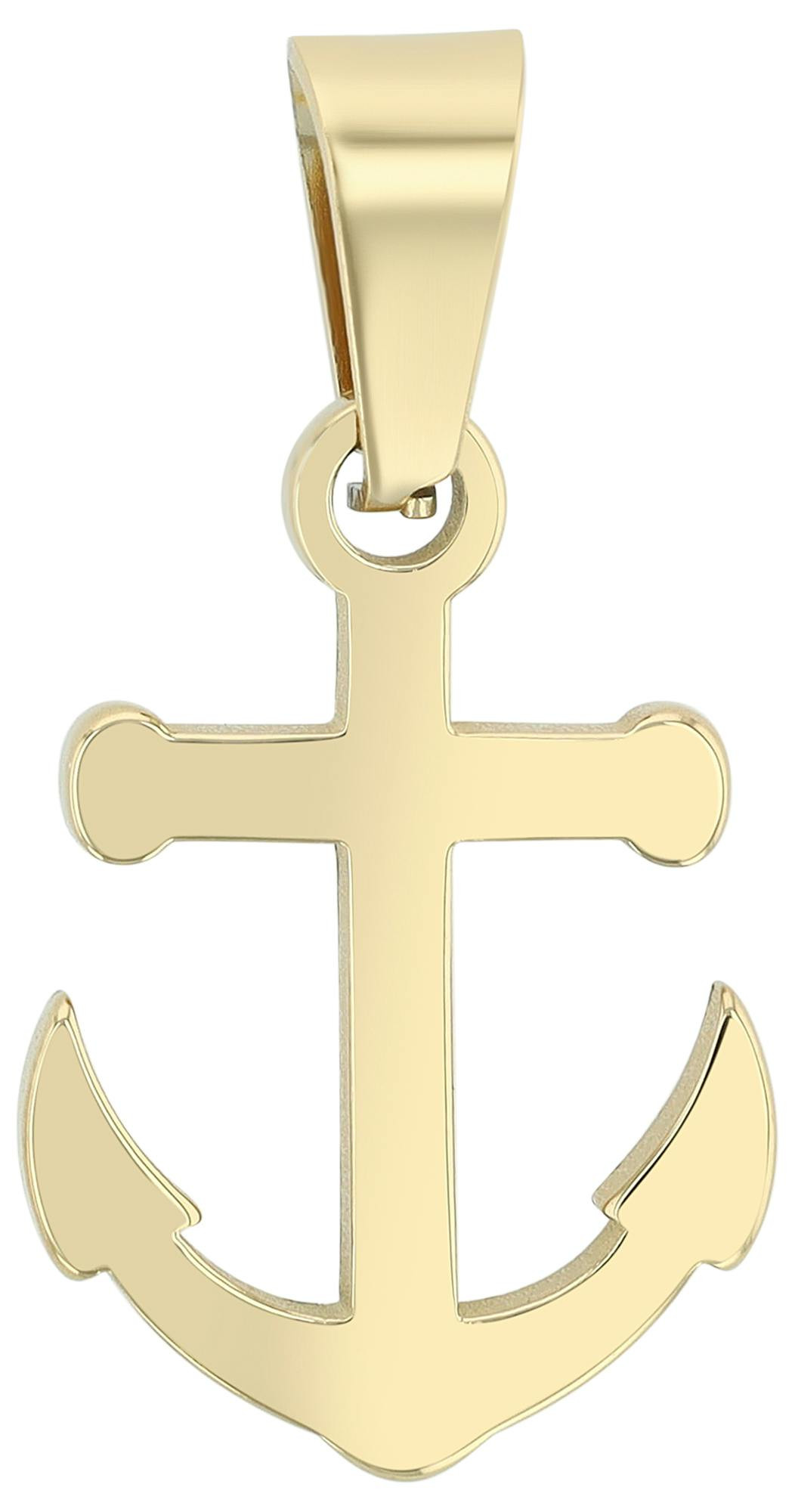 Anchor Pendant in Stainless Steel, Gold Tone