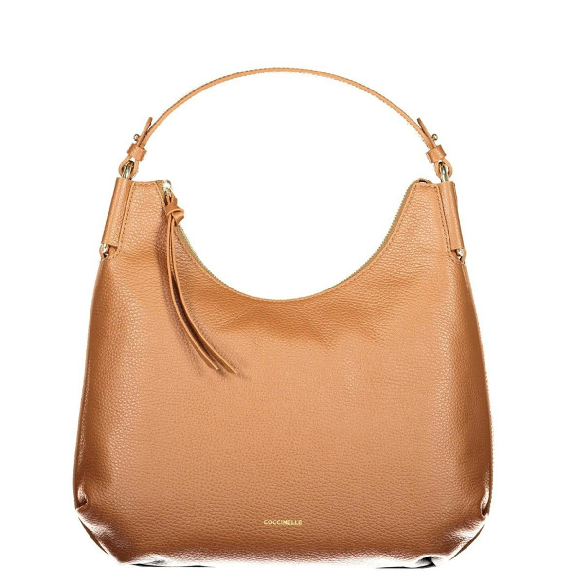 Bolso de piel marrón para mujer