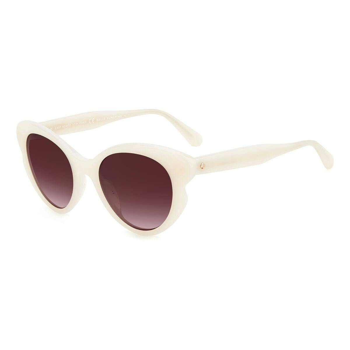 Elina acetate white sunglasses with pink lenses UV400
