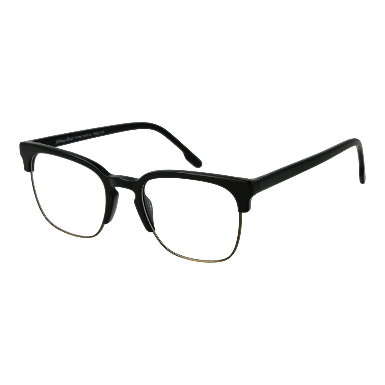 Montura óptica Ferris acetato negro estilo browline