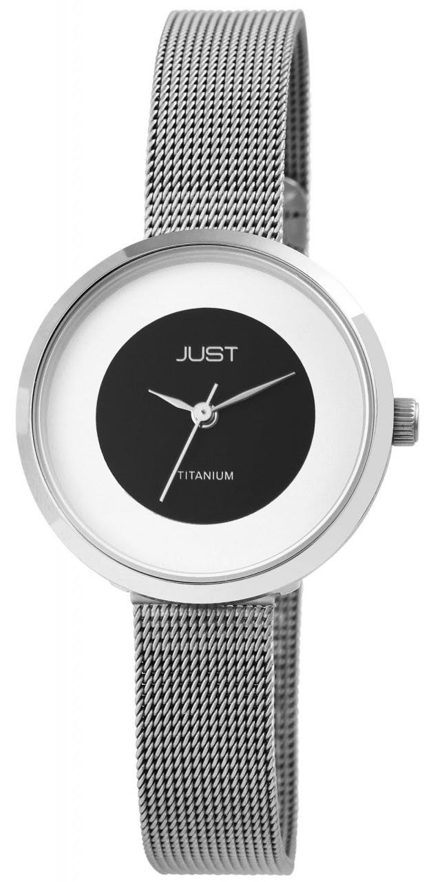 Reloj femenino con correa de malla en titanio