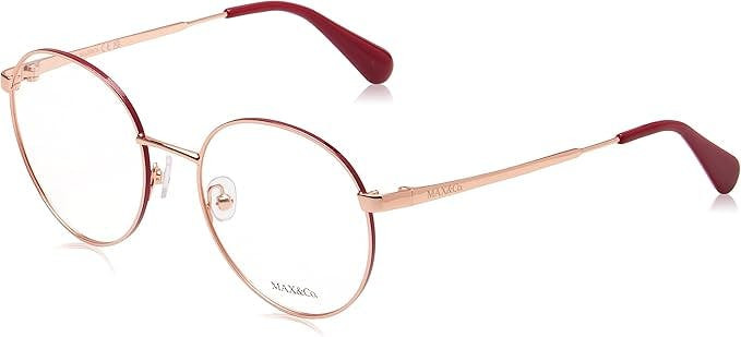 Round metal glasses frame pink gold with branded case