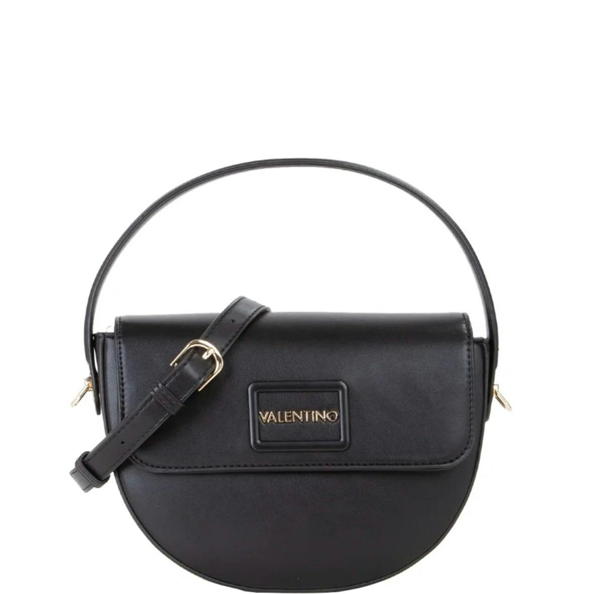 Black polyurethane bag with removable chain and adjustable strap