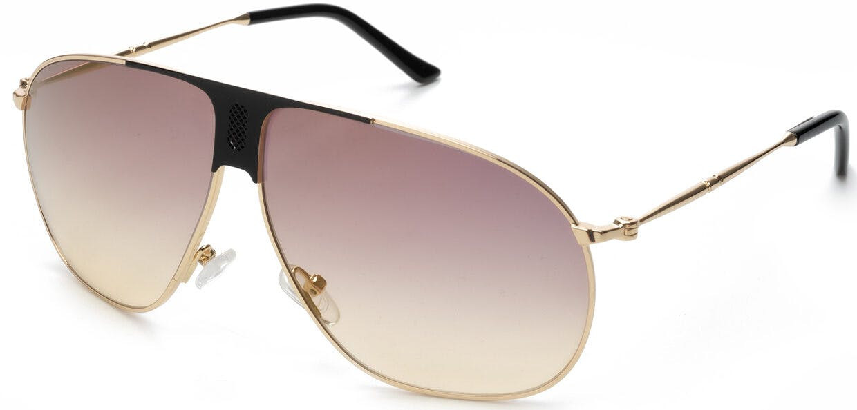 Gafas de sol Opposit TM592S04 metal dorado y negro lentes marrones