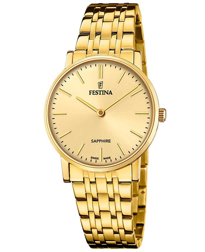 Reloj Classic Swiss Made acero inoxidable con cristal de zafiro