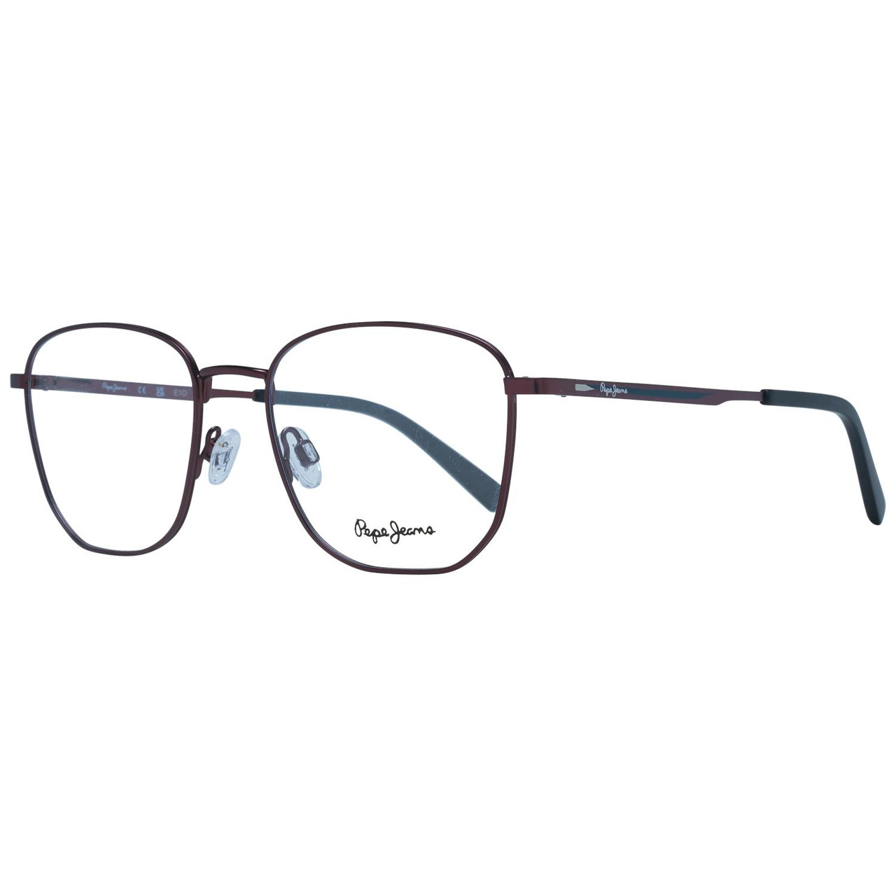 Square metal blue optical frame, size 52-18-140
