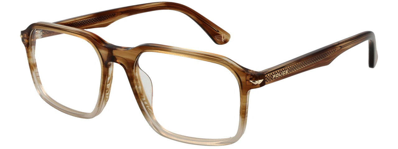 Montura óptica rectangular en acetato marrón