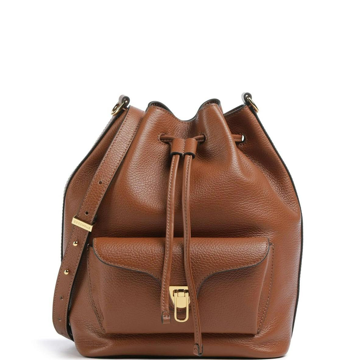 Bolso marrón de piel para mujer