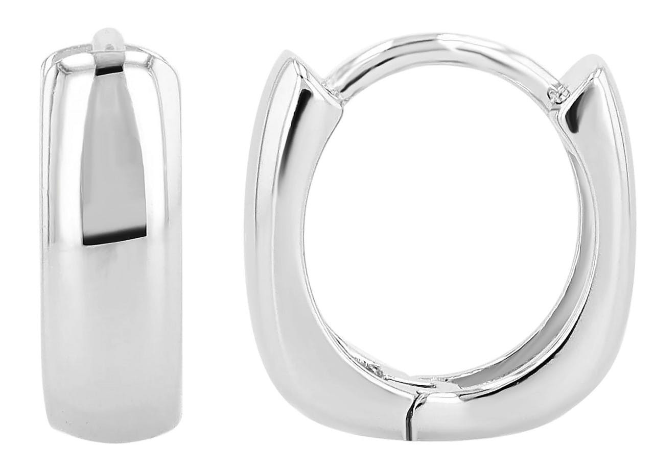 Pendientes aro Dita en plata 925 bañados en rodio