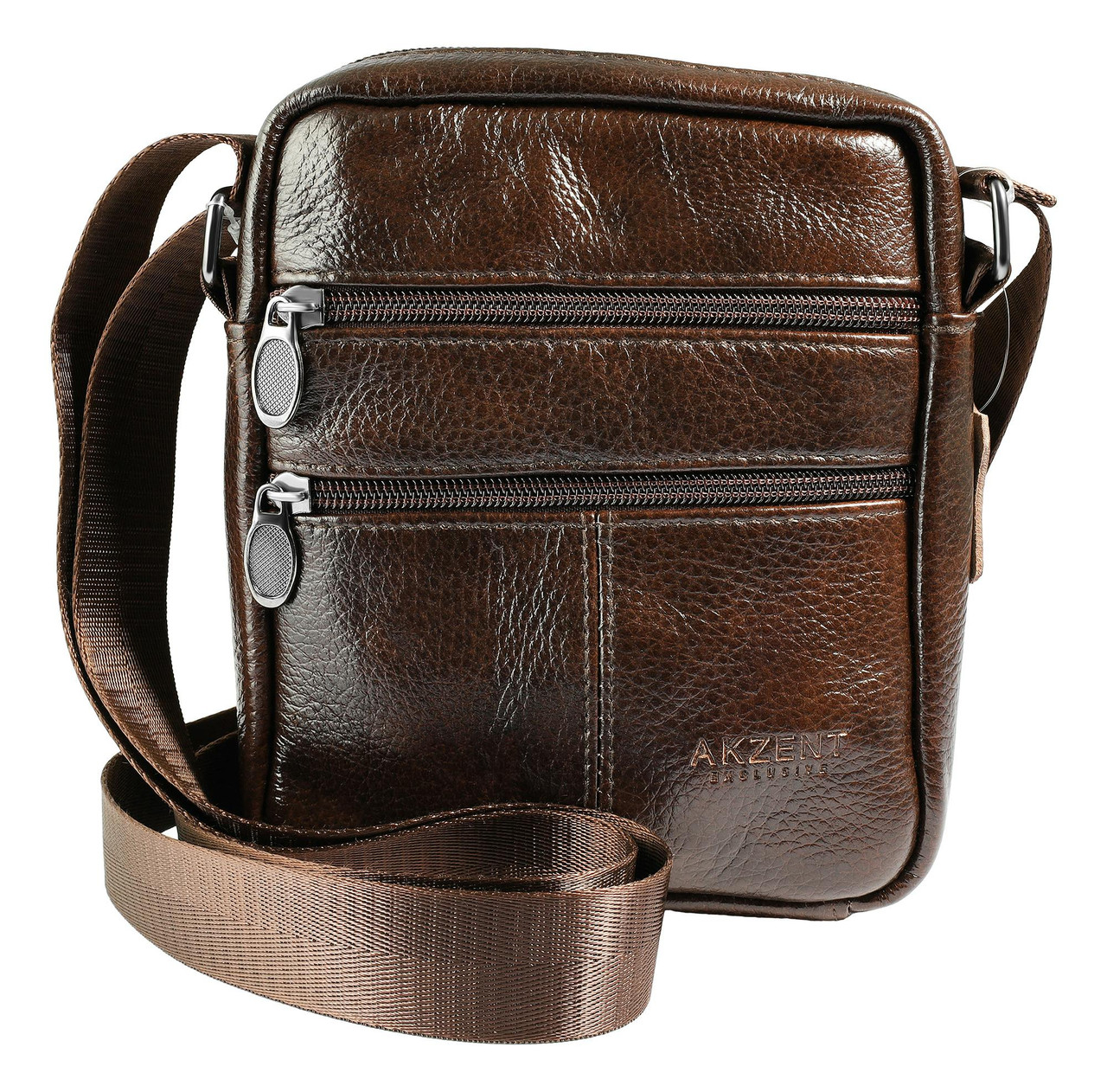 Bolsa de hombro de cuero genuino