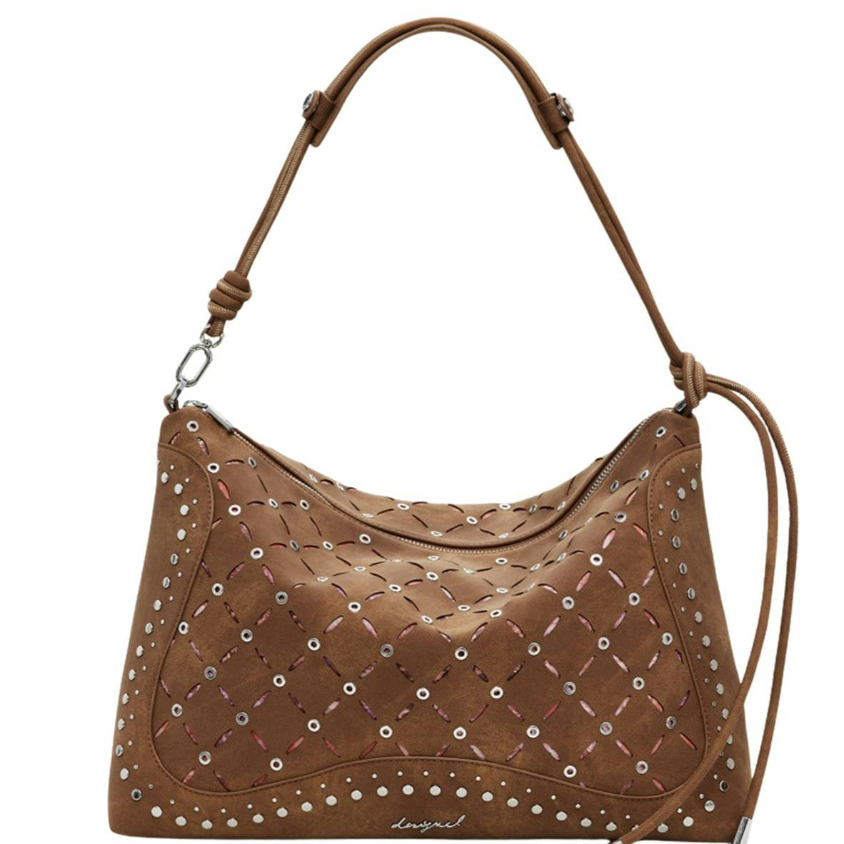 Bolso marrón de mujer en poliuretano