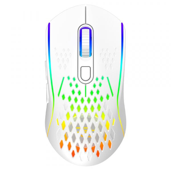 Wireless gaming mouse Buzz RGB, 800–4800 DPI, white