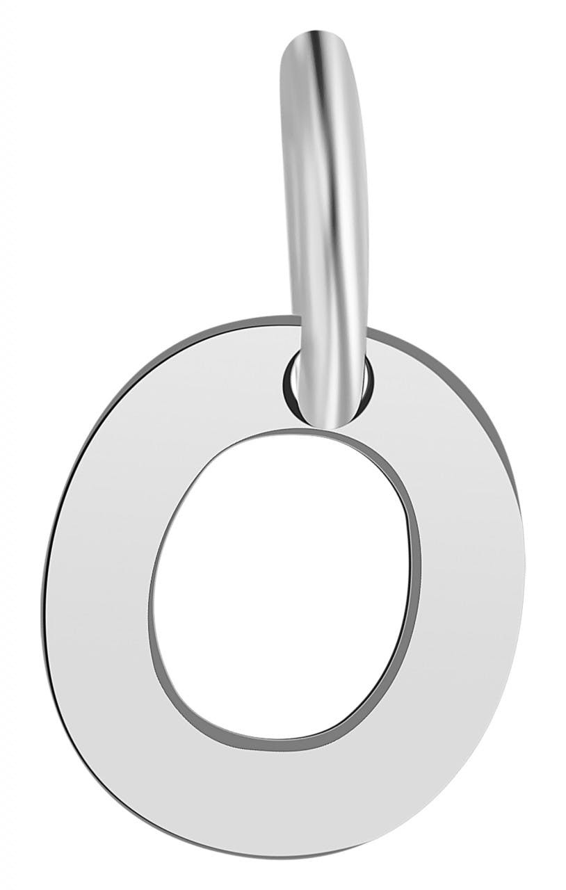 Colgante letra en plata 925 bañado en rodio