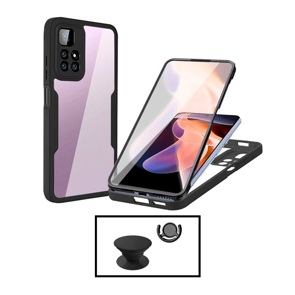 Kit Funda 360º Protectora con GripHolder y Soporte para Xiaomi Redmi Note 11 Pro