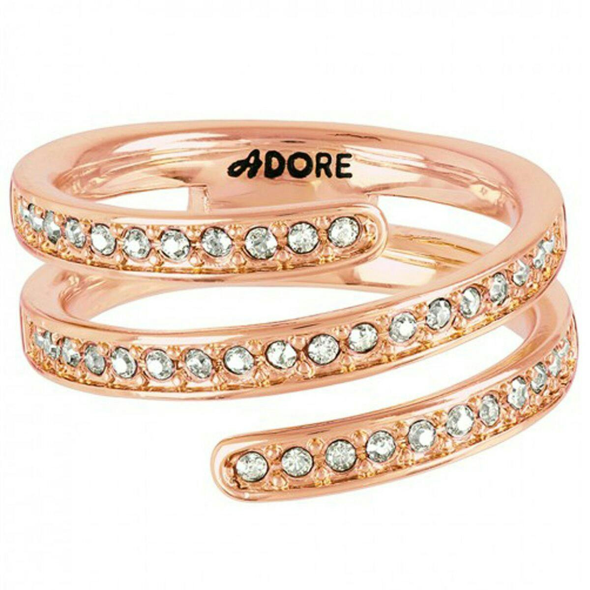 Anillo femenino de metal con cristal Swarovski