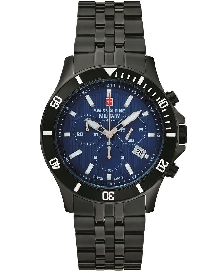 Reloj Challenger Chrono de cuarzo con caja de acero y esfera azul