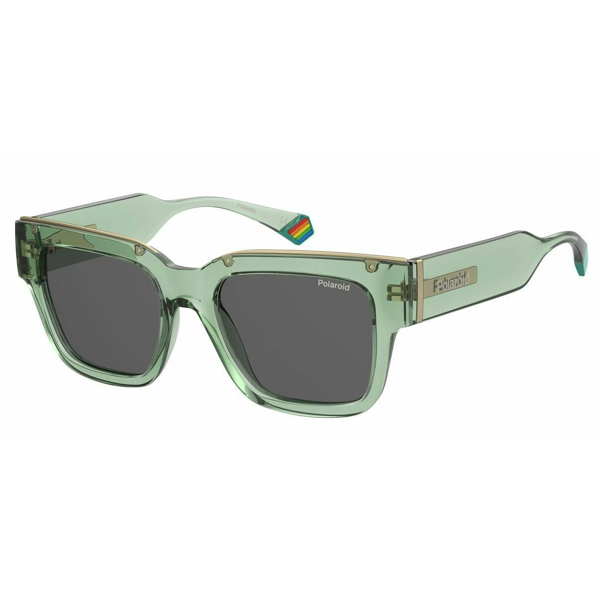 Gafas de sol PLD-6198-S con lentes grises y montura verde