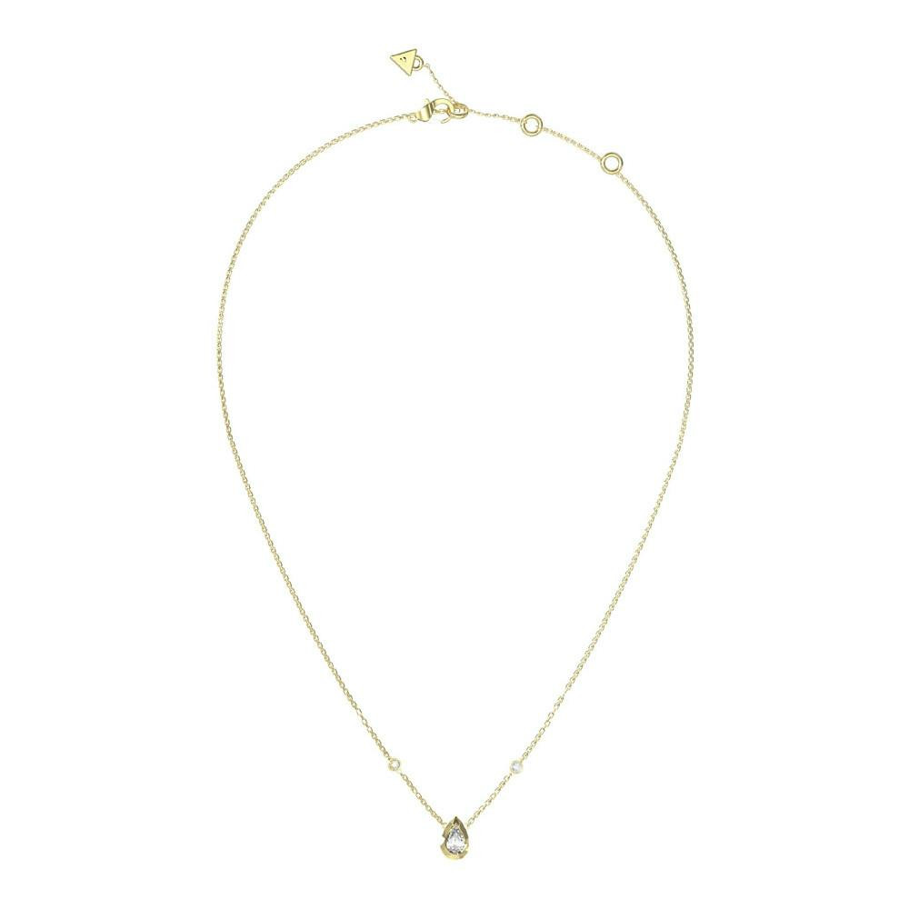 Necklace with pendant and stones in gold stainless steel