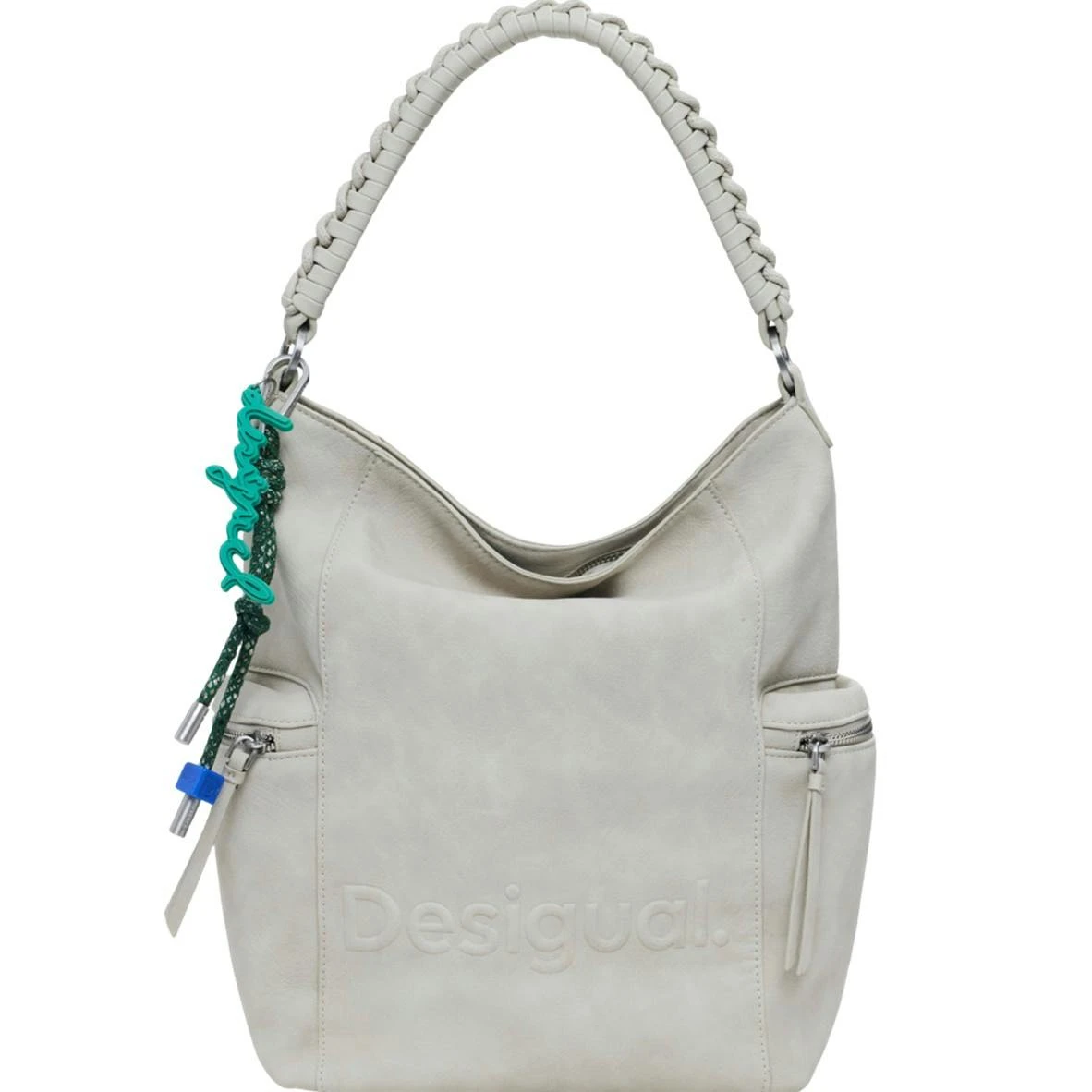 Mochila saco beige en poliuretano