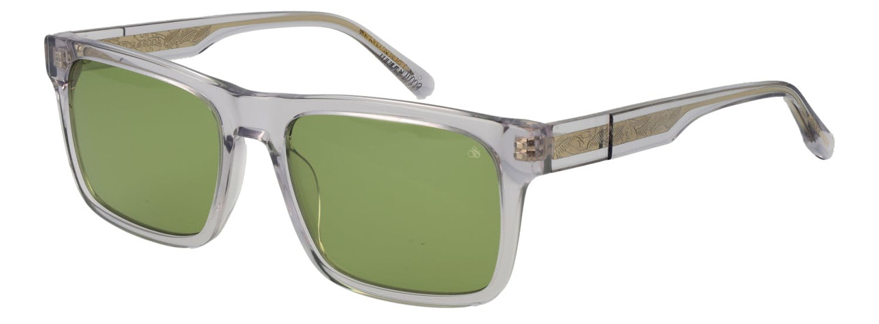 Gafas de sol SS8020 montura acetato transparente lentes verdes