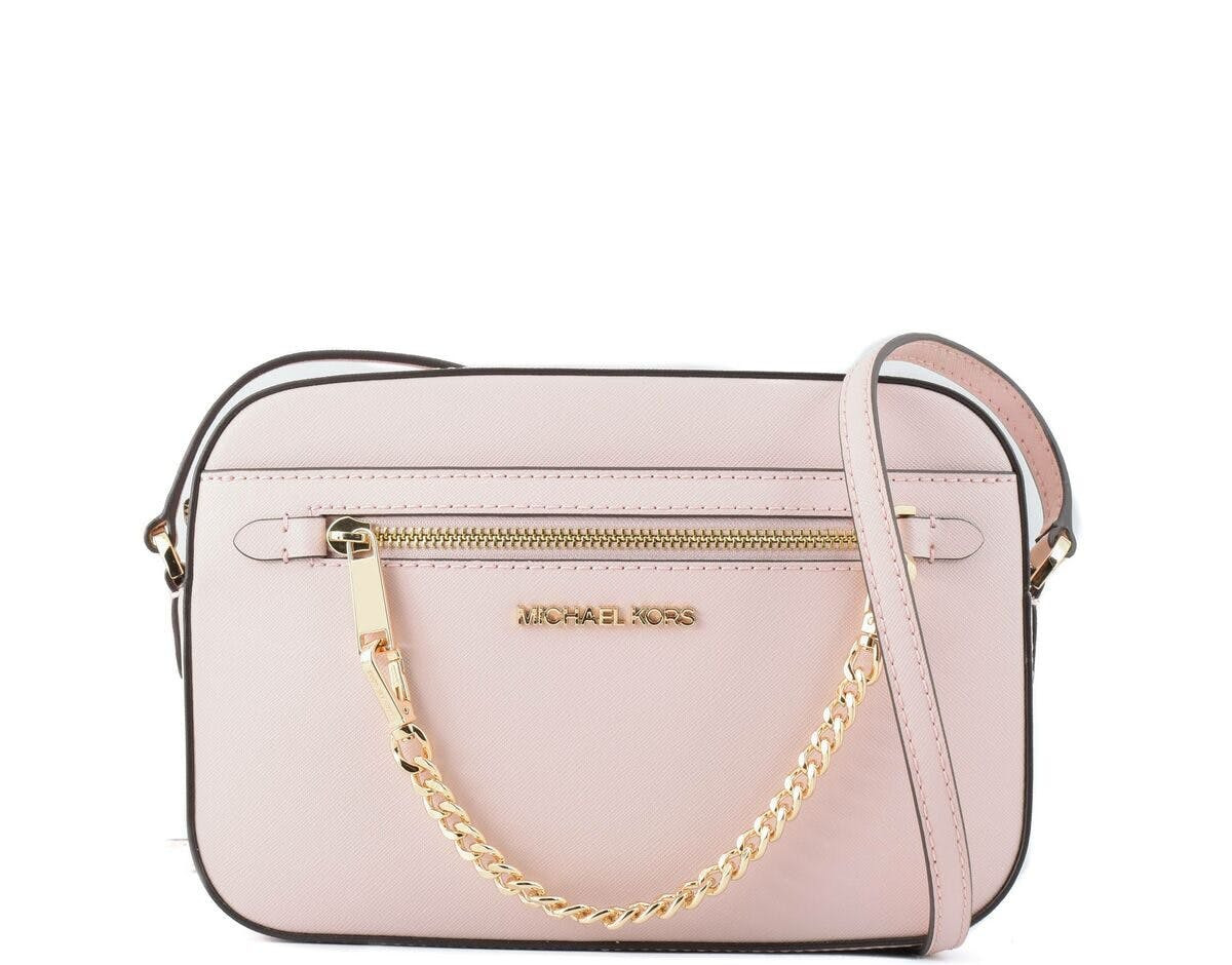 Bolso de lona con cierre de cremallera Rosa