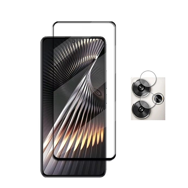 Rear camera film and full cover tempered glass for Poco M6 Plus