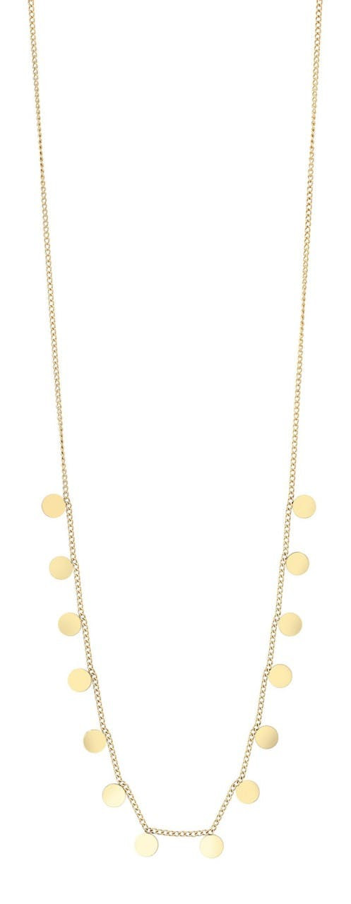 Gold stainless steel necklace with pendants